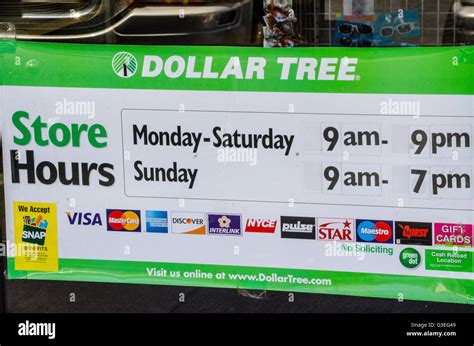 dollar store hours